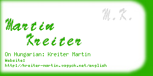 martin kreiter business card